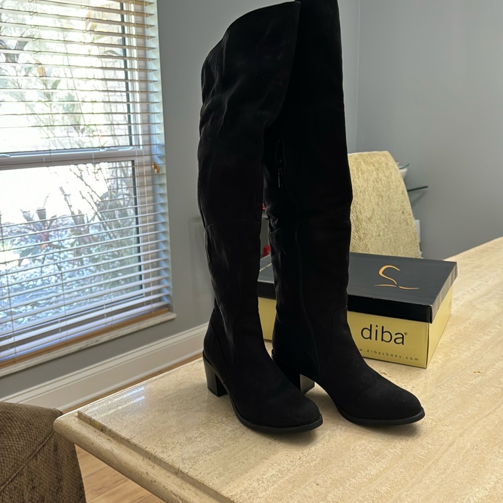 NWT Diba Long over the knee black boots size 6.5